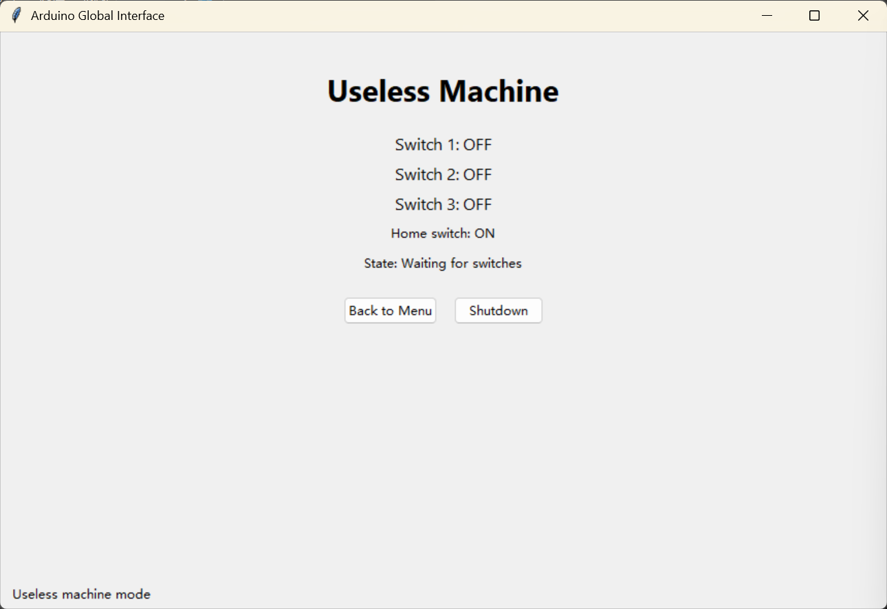 Useless machine mode in the GUI